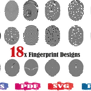 Fingerprint svg, finger print svg, fingerprint clipart, fingerprint silhouette,biometric svg, cut file, print file, vector file, cricut, png