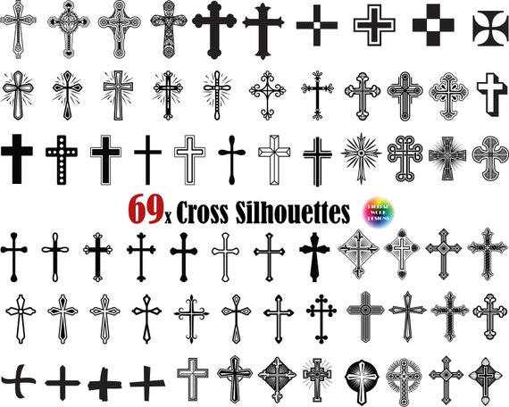 Download 69x Cross Svg Bundlecross Silhouette Cross Pngcut Etsy