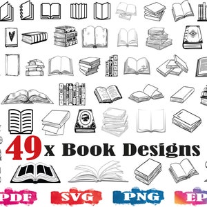 Boek SVG | Bibliotheek SVG | Boek silhouet | Magazine svg | krantensng | boeklogo | boekclipart | bibliotheek | boekgesneden bestand | eps | Png