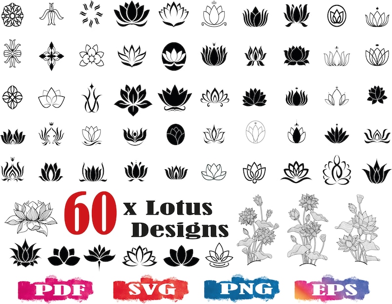 Free Free 252 Vector Lotus Flower Svg SVG PNG EPS DXF File