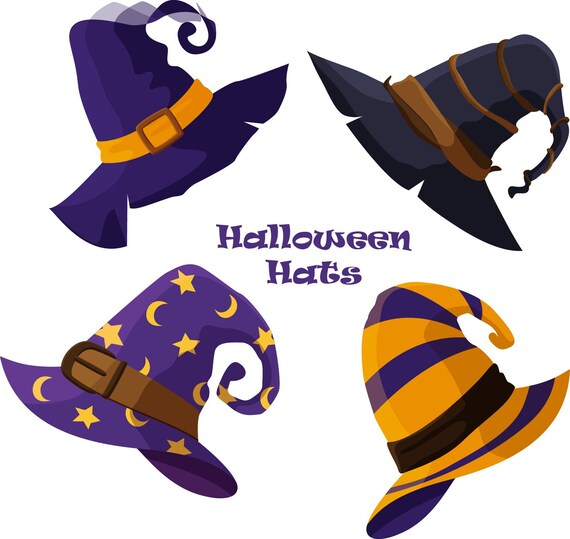 4 X Halloween Hats SVG Epspsddxfpngjpg 