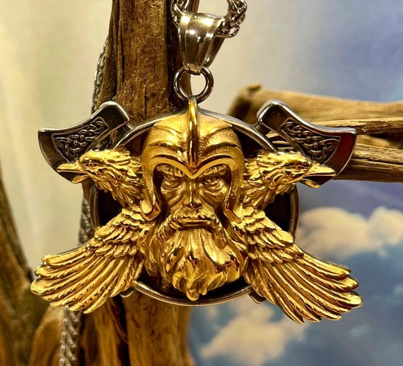 Odin gold and silver premium stainless steel pendant will never dull or tarnish.