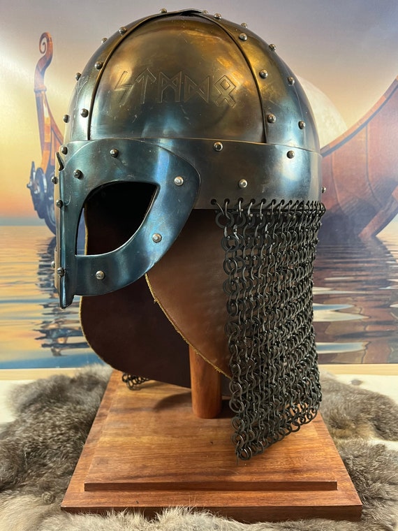 Black Beauty Viking Dragon Helmet Made to oder shipping in three weeks