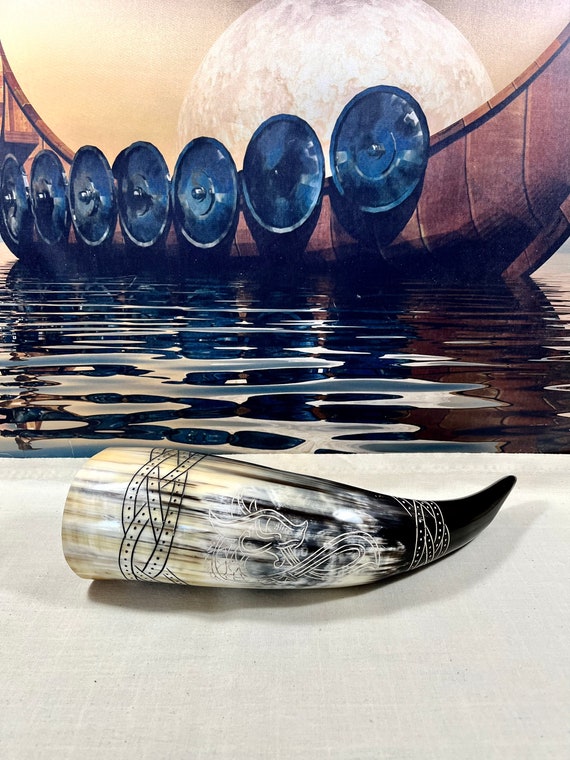 The Dragon Viking Drinking Horn Etsy