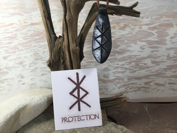 Viking rune pendant for protection. Hand forged from a original Viking design. Exclusive to us.