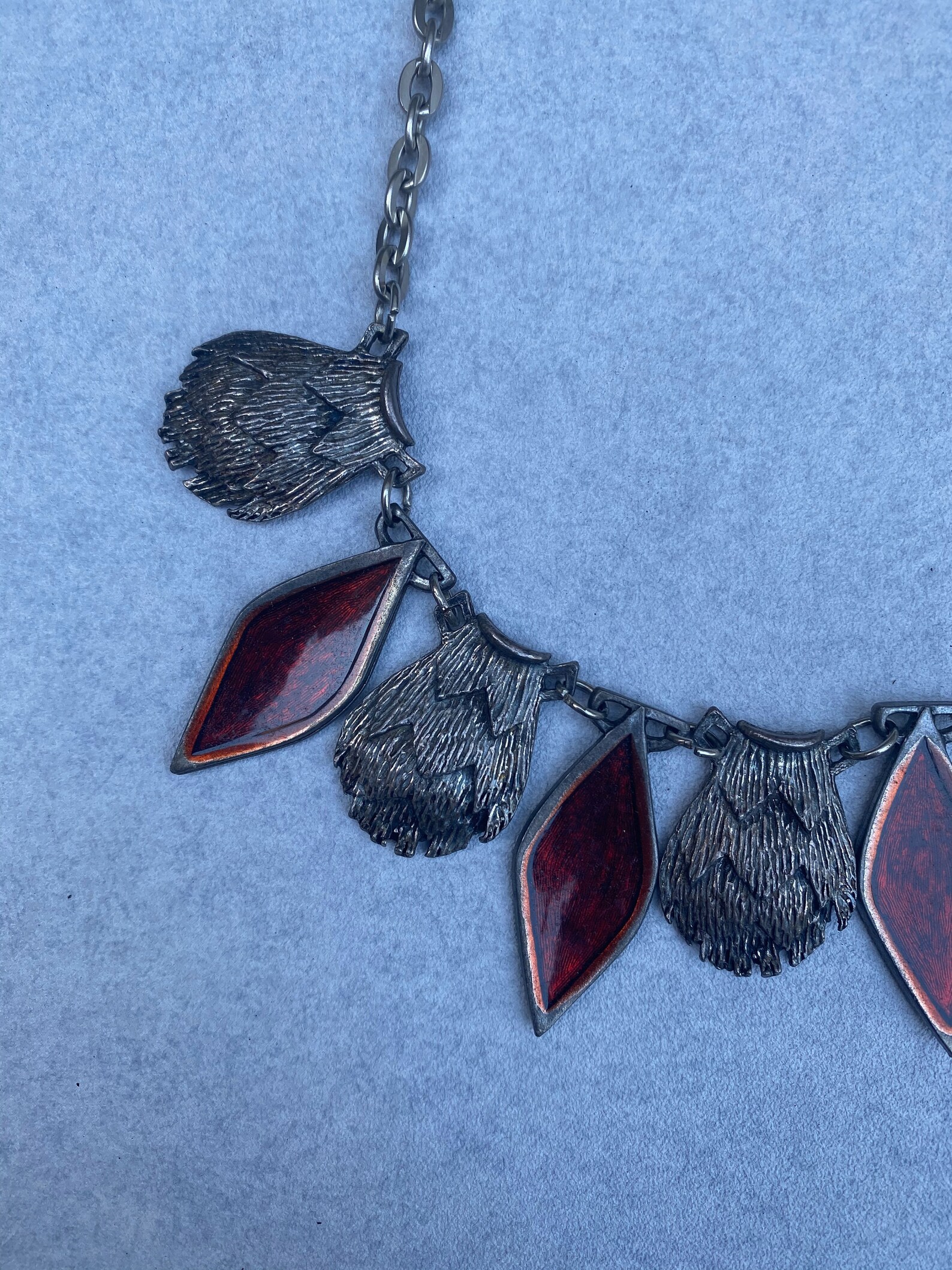 70s French DLH Depose Midcentury Silver Tone Necklace With Etsy