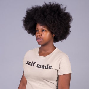 Self Made Graphic Tee | Womens Graphic Print Shirts | Ringer T-shirts | Positive Word Shirt Independent Feminist Motivational | Espi Lane