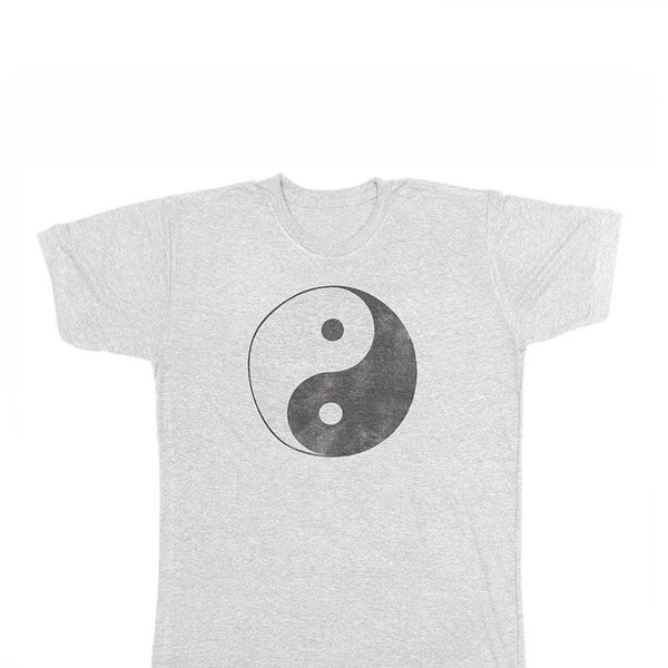 Yin yang Graphic Shirt | Yinyang Vintage Washed Ringer Shirts | Yin-Yang Mens Womens Graphic Vintage Style Chinese Tees | Tshirt or Ringer