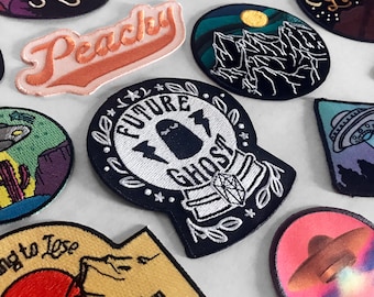 Pick One | Embroidered Iron On Patches | Outdoors, Space, Cat, Spooky, Ufos