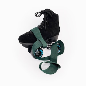 Dark Green Roller Skate Leash | Rollerskating  Carry Strap | Forest Green Adjustable Carrying Belt | ESPILANE Rollerskating Gear