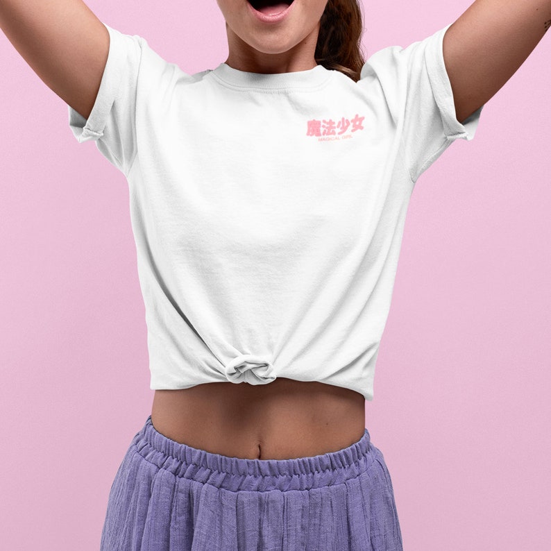 Cute Ringer Graphic Tee Espi Lane Shirt Japanese Kanji Shirts Fairy Kei Tshirt Pastel Aesthetic Kawaii Anime Magical Girl T-Shirt