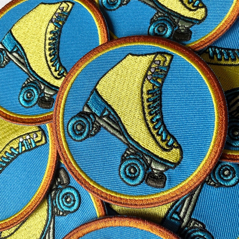Roller Skate Iron on Patch Rollerskating Quad Skate Etsy