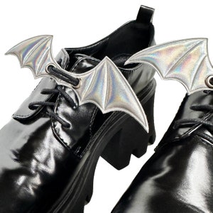 Halloween Bat Wing Shoe Charms | Rollerskating Accessories Gear | Combat Boot Laces Goth Spooky Dragon Gifts Under 20