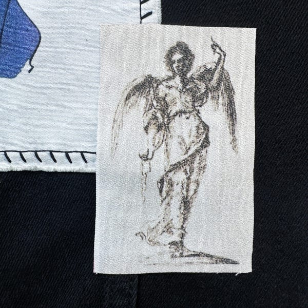 Angel Patch | Fabric Patches | DIY Handmade Sew-On Applique | 2.5x4"