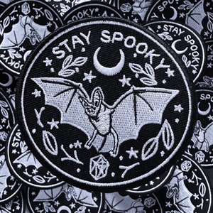 Spooky Bat Pastel Goth Patch Iron On Gothic Halloween Patches Magic Witch Moon Patches Backpack Jacket Gift 3 Espi Lane Patch image 5