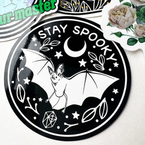 Spooky Decal Sticker | Vinyl Bat Spooky Halloween Magic Magica Goth Gothic Alternative | 3" EspiLane Tumbler Laptop Scrapbooking Stickers