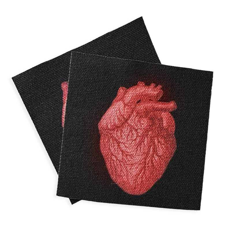 Patch coeur en tissu | Patchs DIY | Anatomy Love (choisissez une taille petite ou moyenne) image 5