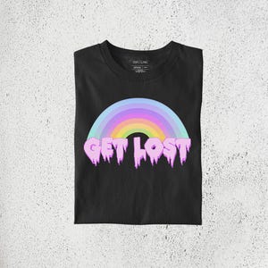 ロストレインボーパステルゴスシャツ | レインボーシャツ | キュートなフェミニストTシャツ | レディースオルタナティブオルタナティブファッションウェアプラスサイズTシャツ | EspiLane