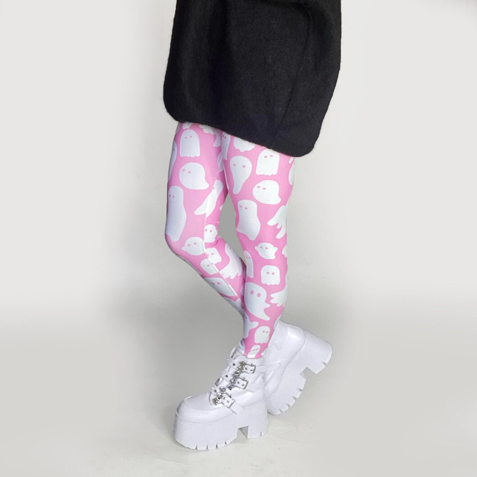 Ghost Yoga Leggings Spooky Boo High 