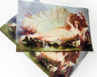 Patch Naissance de Vénus | Patch en tissu à coudre artistique | Patch pour veste DIY en tissu fait main (4,5 x 2,75 pouces)