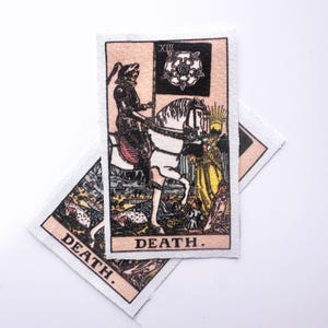 Tarot Sew On Fabric Patch | Death Card DIY Sewing Applique (Pick a Size)