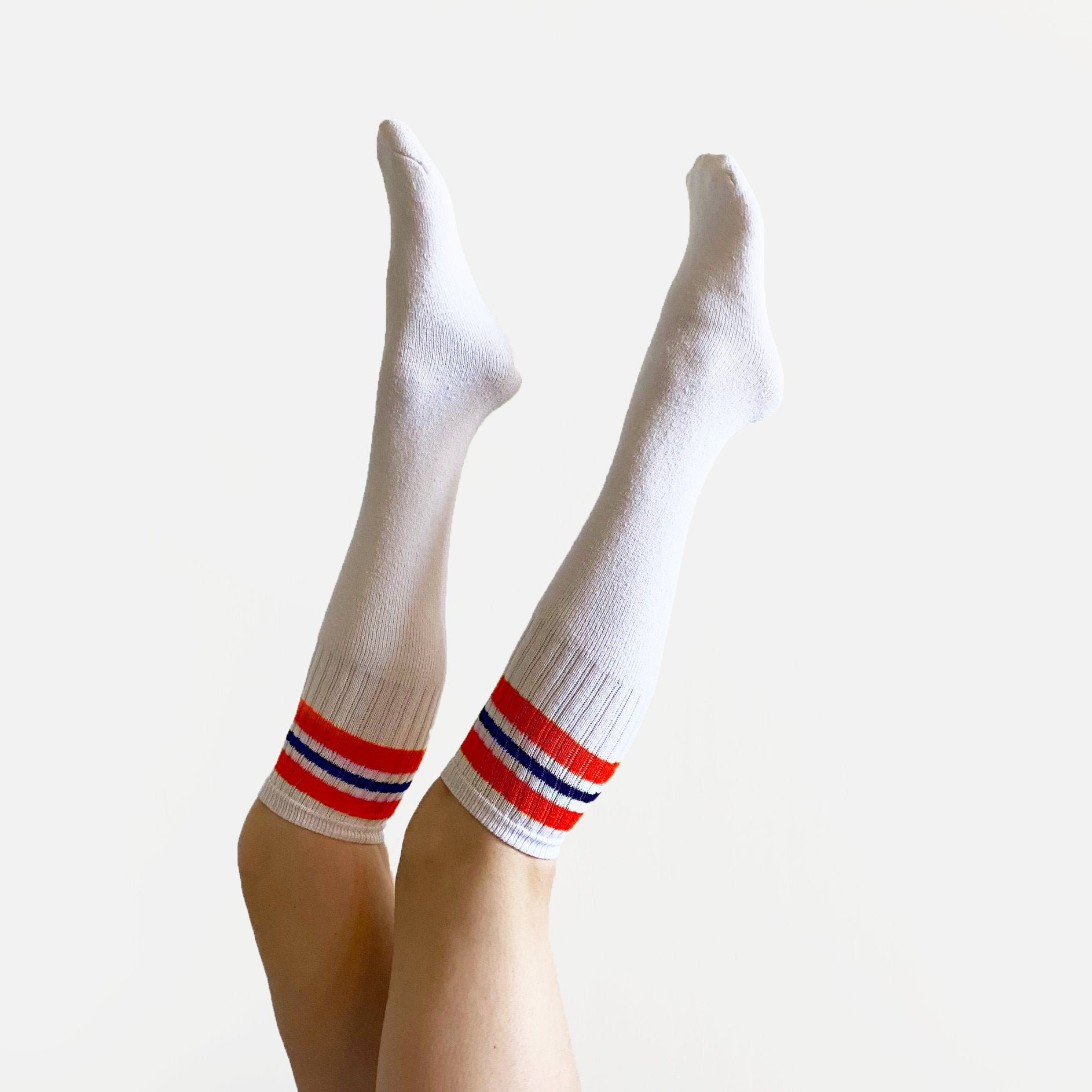Skate Socks Old School Retro Striped Tube Socks Red Pink Etsy