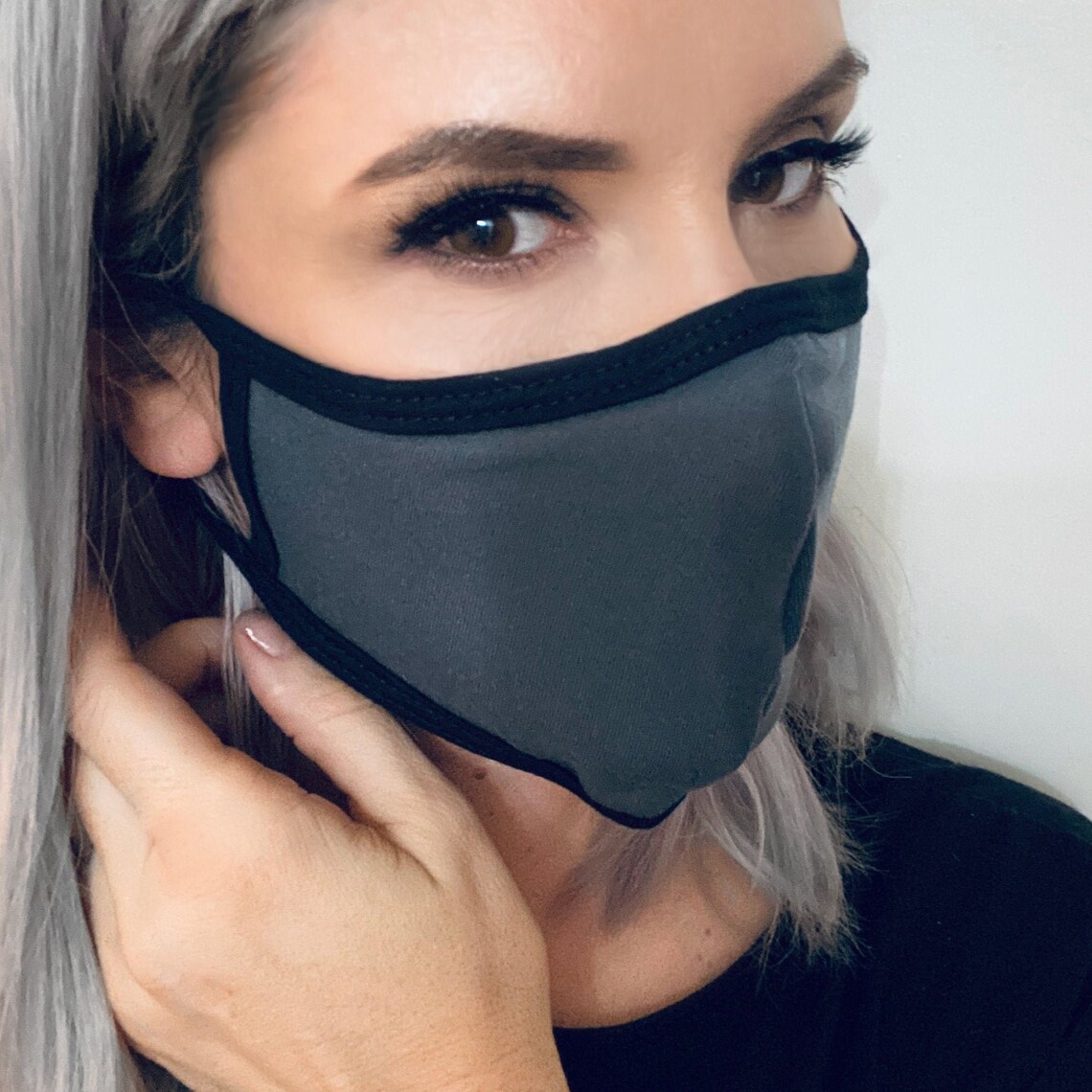 Gray & Black Face Mask Alternative Fashion Face Masks Club Etsy UK