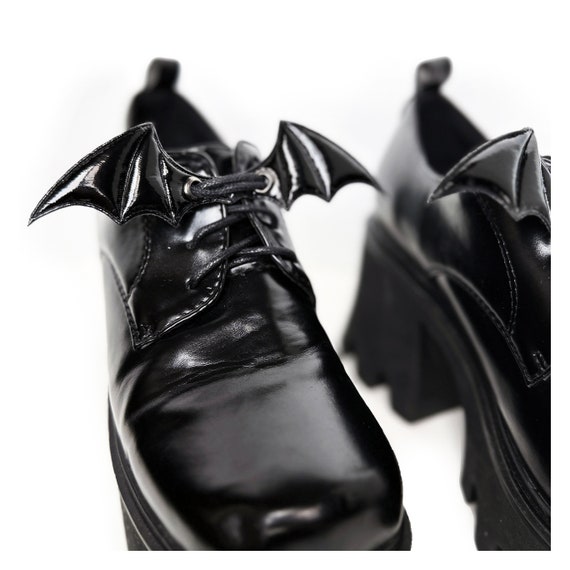 Bat Wing Shoe Lace Charms | Pastel Goth Roller Boot and Skate Accessories (One Pair)