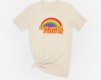 Retro Rainbow Introvert Graphic Tee 