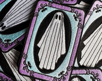 Ghost Iron On Patch | Ghoul Boo Sheets Alternative Pastel Goth Wiccan | Pastel Goth Magic Tarot | Backpack Jacket Big Patches | EspiLane