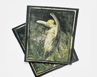Fairy Angel Fabric Patch | Cottagecore Sew-On Cloth Appliqué | 3x3.5