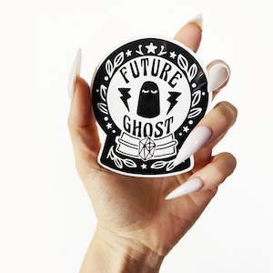 Ghost Decal Sticker | Vinyl Spooky Creepy Ghoul Goth Gothic | Boo Cute Tumbler Laptop Scrapbooking Stickers | Waterproof UV | 3.5" EspiLane