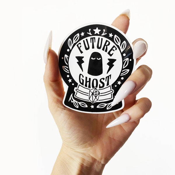 Ghost Decal Sticker | Vinyl Spooky Creepy Ghoul Goth Gothic | Boo Cute Tumbler Laptop Scrapbooking Stickers | Waterproof UV | 3.5" EspiLane