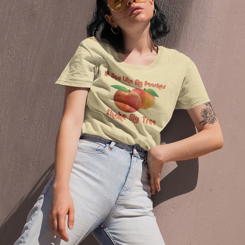 Retro Peach Disco Graphic Tee Vintage Inspired 70s Shirts | Etsy