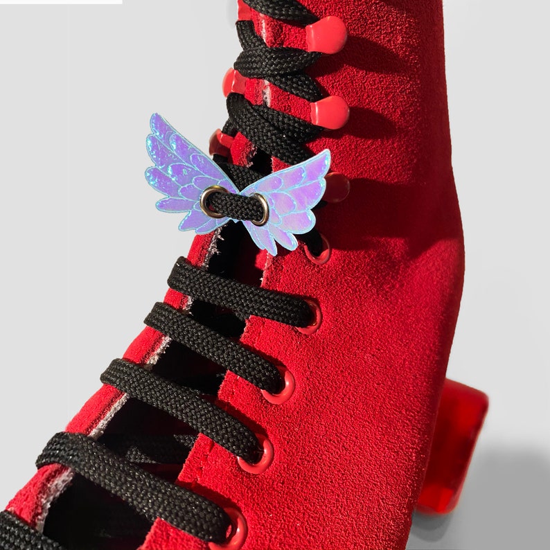 Roller Skate Angel Wing Lace TWO 2 Charms Rollerskating Etsy
