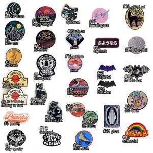 Pick One Iron On Patches Outdoors Adventure Space Cat Patch Desert Mountain Peachy Vintage Retro Hat Backpack Jacket Patch Espi Lane image 10