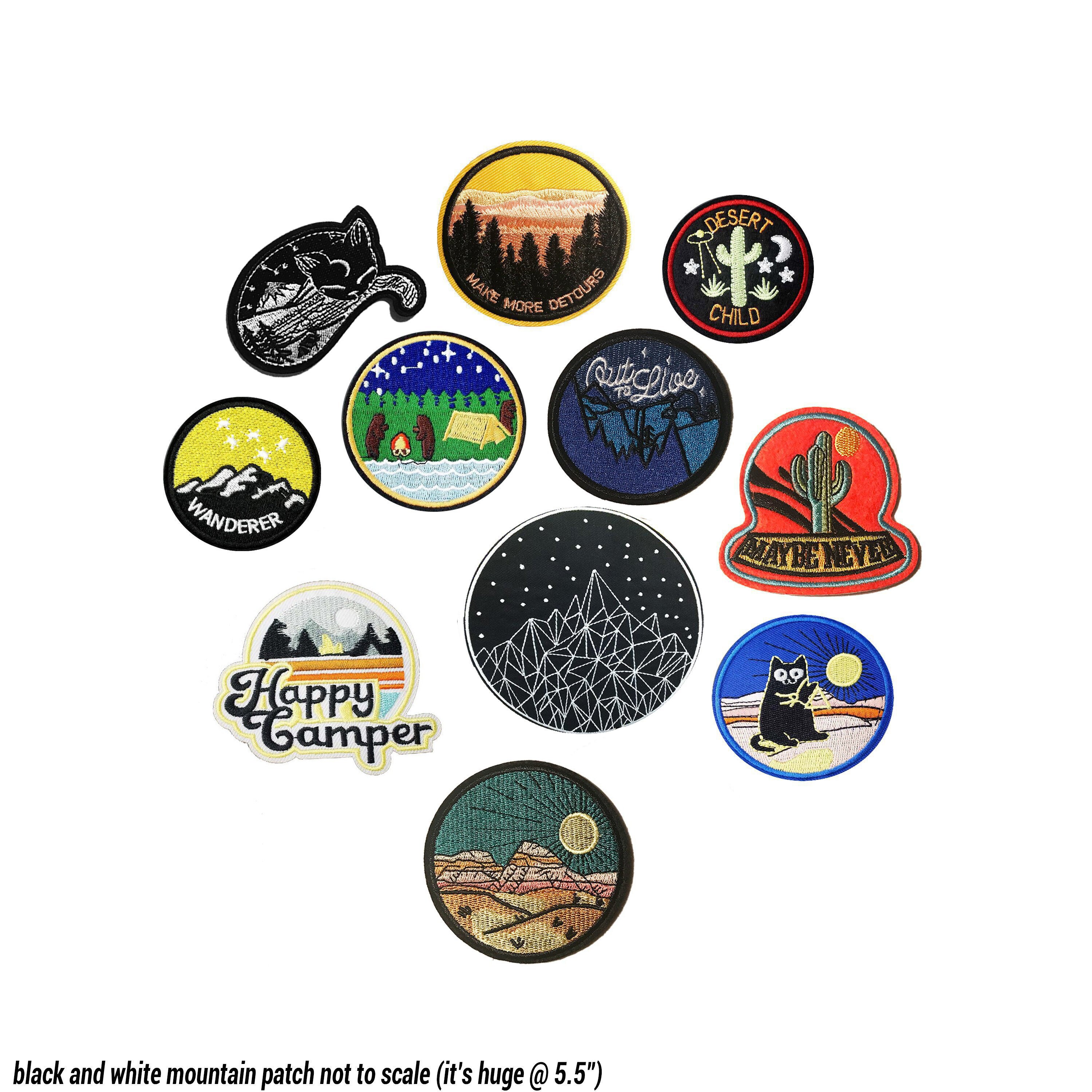 Outdoor Adventure Iron On Patches Camping Mountain Patch Etsy