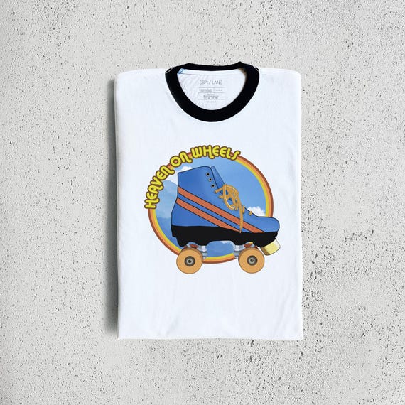 70s Roller Skates Derby Disco Retro Vintage Tee Shirt 70s Roller Skates Derby Disco Retro Vintage Tee Shirt