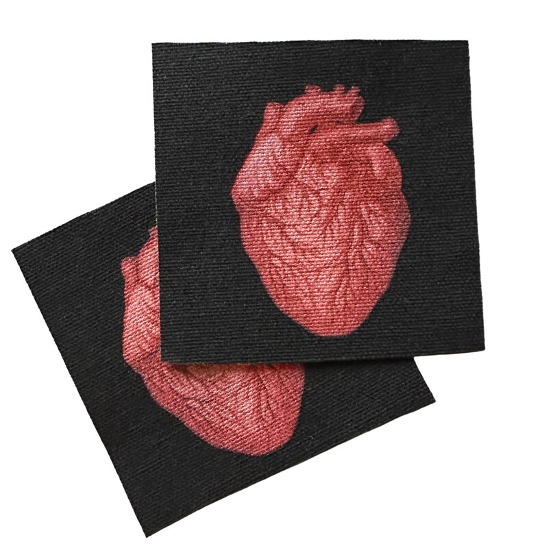 Patch coeur en tissu | Patchs DIY | Anatomy Love (choisissez une taille petite ou moyenne) image 4
