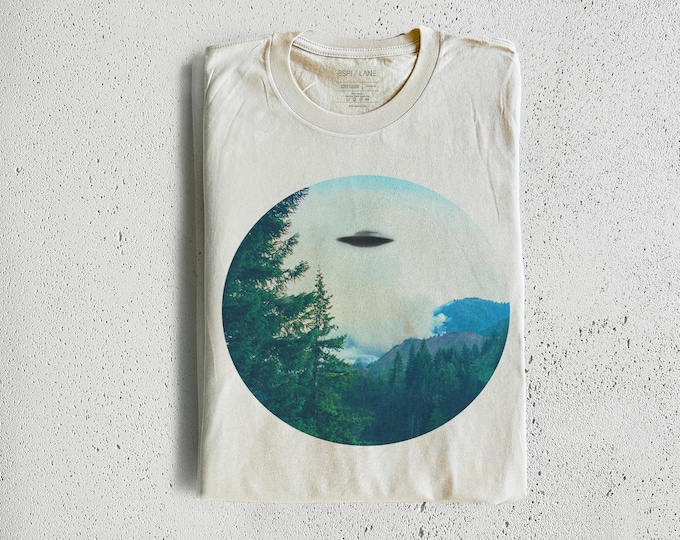 UFO Sighting Unisex Graphic Tee | Retro Alien Abduction Shirt