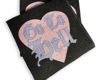 Go To Hell Pastel Goth Fabric Patches | Punk Feminist DIY Handmade Horror Sew On Patch | 3x3"