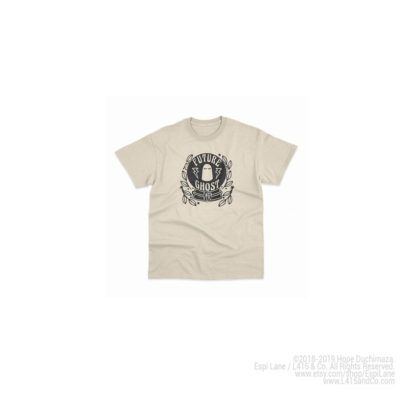 Future Ghost Graphic Tee  Pastel Goth Shirt  Gothic Horror Creme