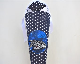 Mochila escolar STAR WARS de tela cojín posterior bolsa de azúcar nave espacial estrella Millennium Falcon Millenium Falcon azul a juego con la mochila escolar