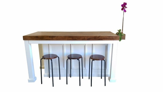 6 Ft Kitchen Island Wood Top With Vase And Custom Color Etsy