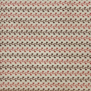 Sophie by Mary Koval-Small Red/Brown Stripe on Cream for Windham Fabrics - 100% Cotton - Sold in 1/2 yard increments - 44/45&quot; width
