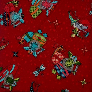 Whirlygig Magic - Red Knights and Wizards 1851-88 Red by Henry Glass Fabrics - 100% Cotton - Sold in 1/2 yard increments - 44/45&quot; width