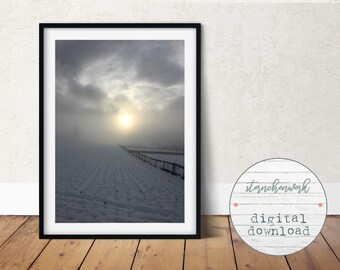 digital download, Photography, print, printable, large, wall art, snow, winter, landscape, foto, sunset, large poster, neutral colors