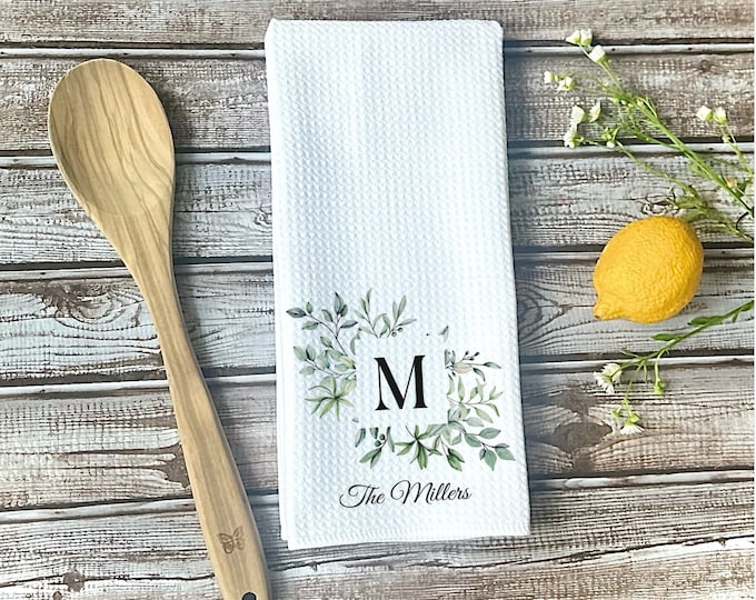 Custom Kitchen Towel, Personalized Tea Towel Gift
