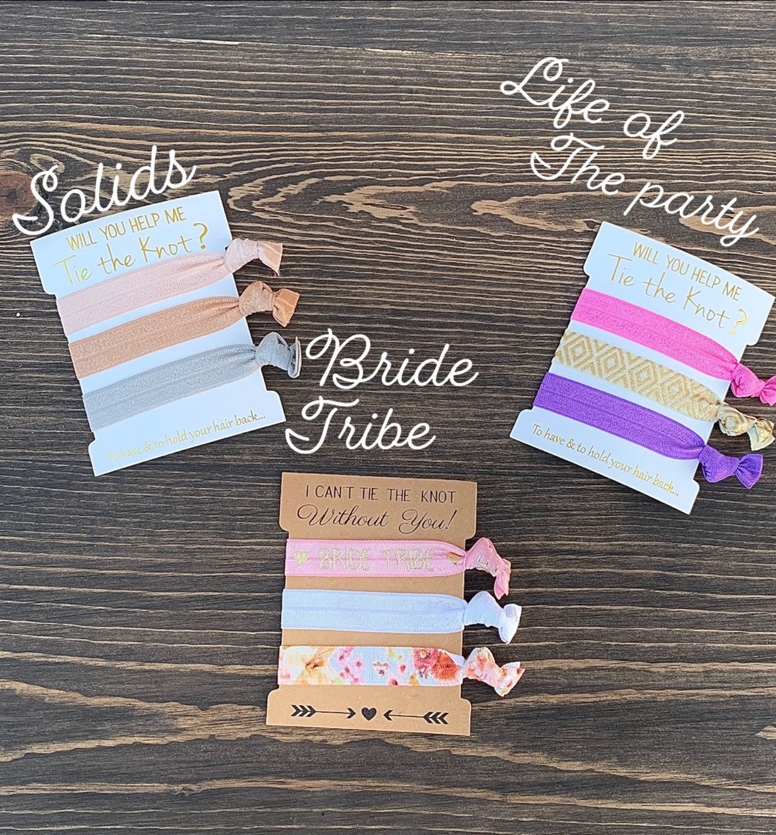 Custom Bridesmaid Hairties Hair Ties Bridesmaid Hair Ties Etsy