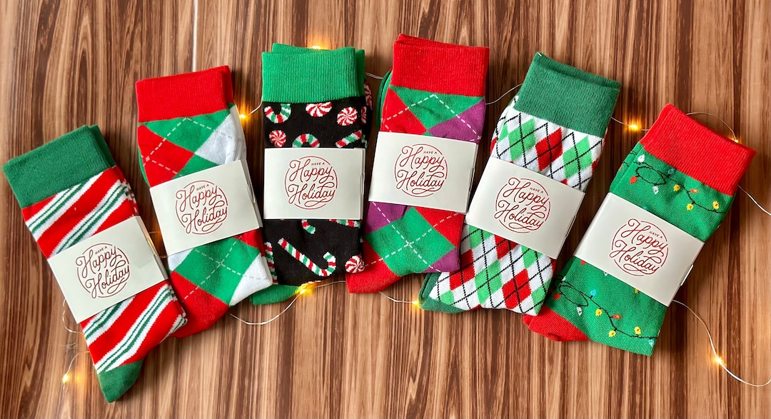 Mens Holiday Socks, Cheap Christmas Gift, Christmas Socks, Mens